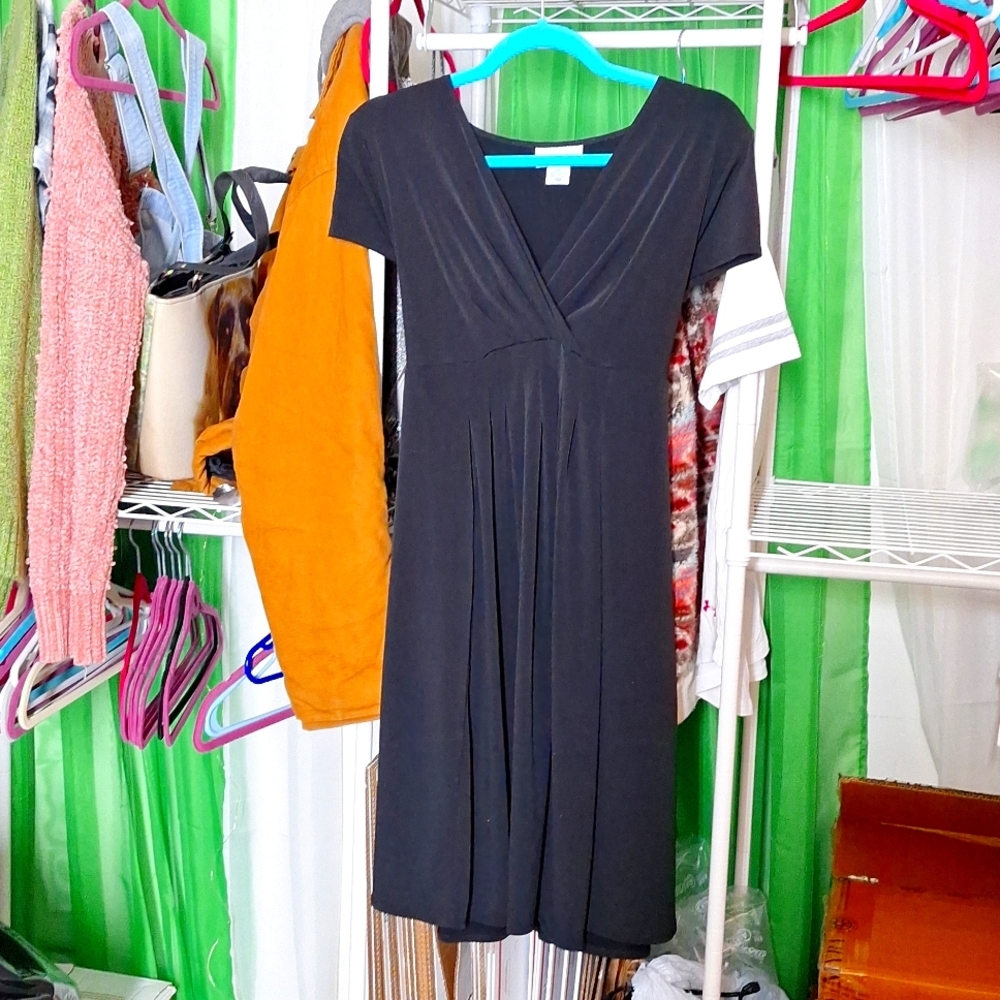 MOTHERHOOD MATERNITY BLACK MIDI DRESS SIZE XL